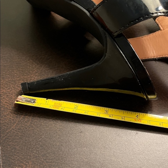 Liz Claiborne Black Patent Strappy Heels - Picture 9 of 12